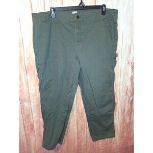Lee Olive Taper Cropped Pants Sz 22W